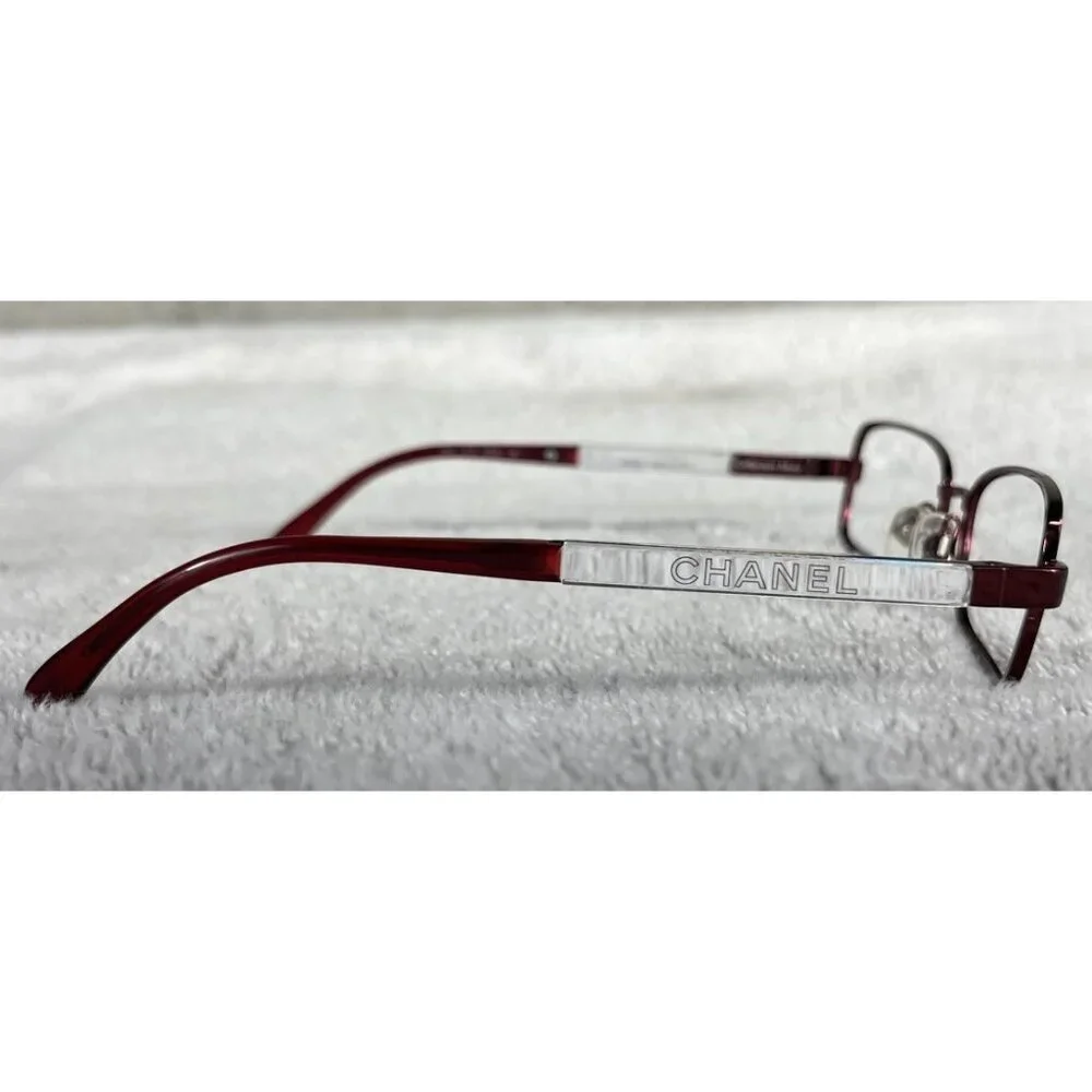 Chanel 2153 c.415 Marble Red Eyeglasses Collection Miroir Frames 53-16-135 Italy